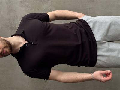 Erkek Yüksek Kalite Regular Kalıp Düğmeli Polo Yaka T-Shirt-Siyah(1671)
