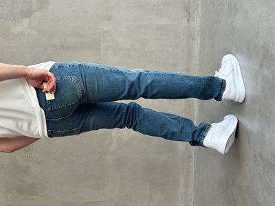 Erkek Yüksek Kalite Yıkamalı Taşlı Regular Kalıp Kot Pantolon Jeans-Retro(E1596) TD:672