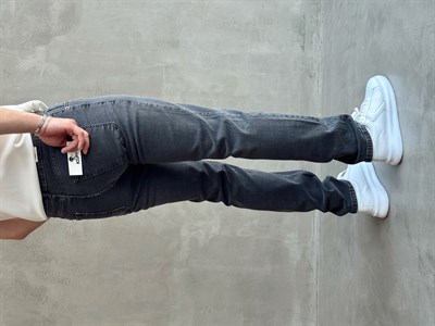 Erkek Yüksek Kalite Yıkamalı Taşlı Regular Kalıp Kot Pantolon Jeans-Washed Grey(E1596) TD:666