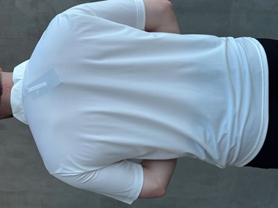 Erkek Zamansız Model Oversize Kalıp Fermuar Detaylı Polo Yaka T-Shirt-Beyaz(E1744)
