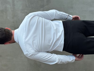 Erkek Zamansız Model Regular Fit Özel Kumaş Classic Gömlek-Beyaz(E1770)