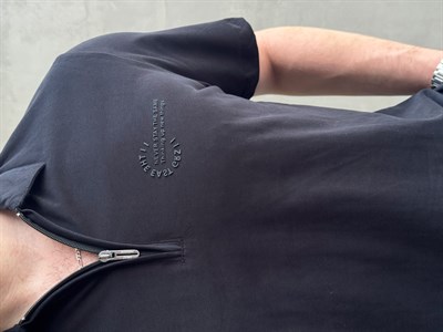 Erkek Zamansız Model Regular Kalıp Fermuar Detaylı T-Shirt-Siyah(E1784)