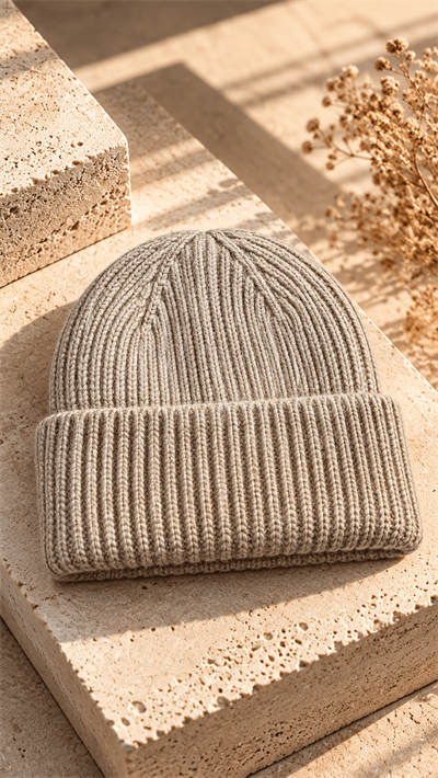 Unisex Premium Yün Triko Bere-Bej(E1905)Ketench