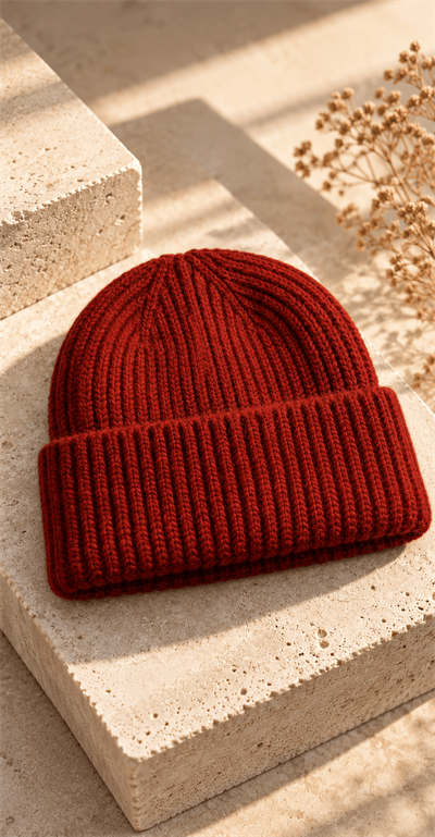 Unisex Premium Yün Triko Bere-Kiremit(E1905)Ketench
