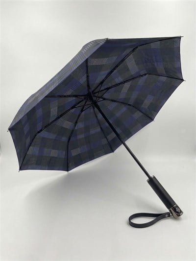 Unisex Rüzgarda Kırılmayan 10 Telli Tam Otomatik Açıp Kapanabilen Şemsiye-Lacivert(E1825)