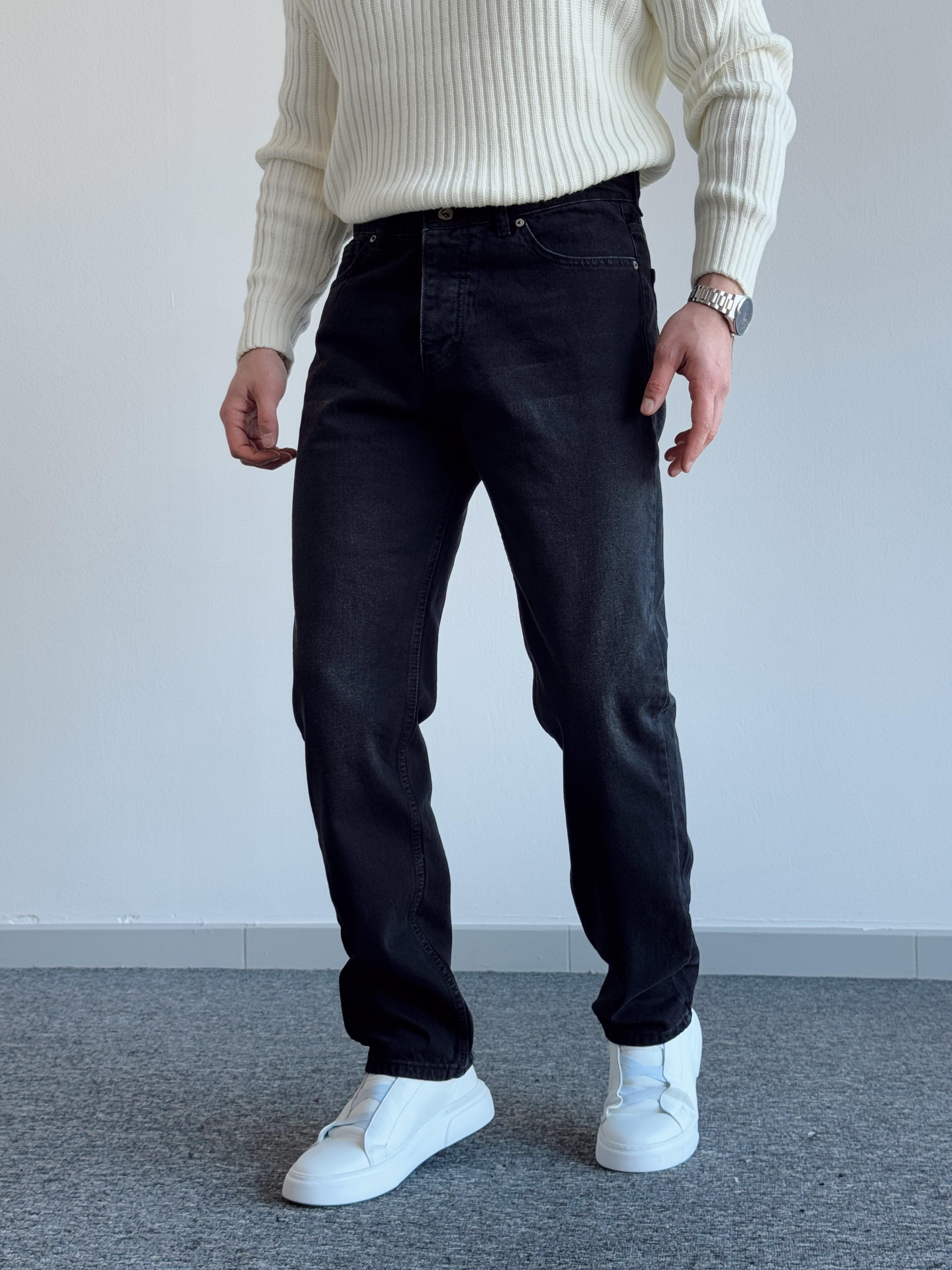 Erkek Baggy Rahat Kalıp Kot Pantolon Jeans-Degrade(E1005)Ketench