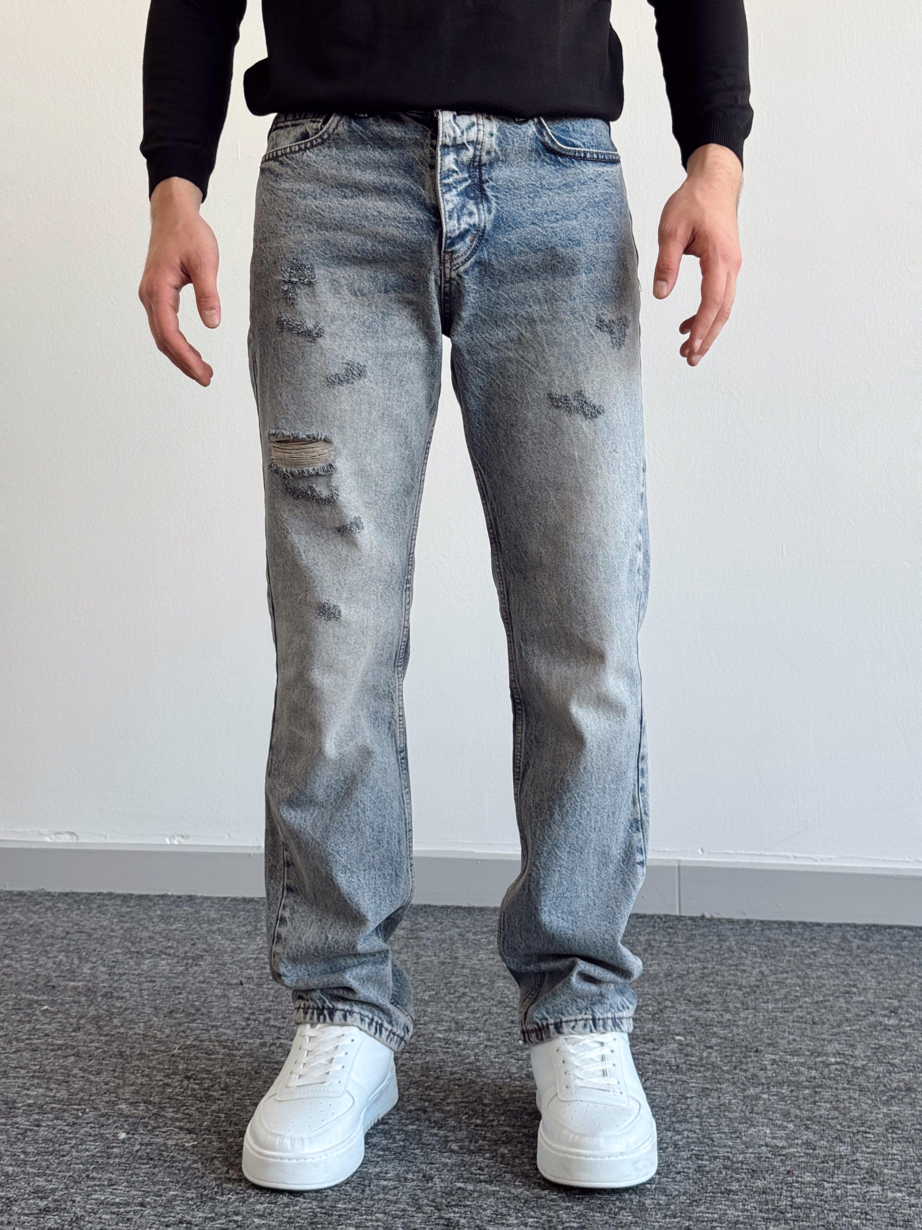 Erkek Baggy Rahat Kalıp Kot Pantolon Jeans-Bakır(E1005)Ketench
