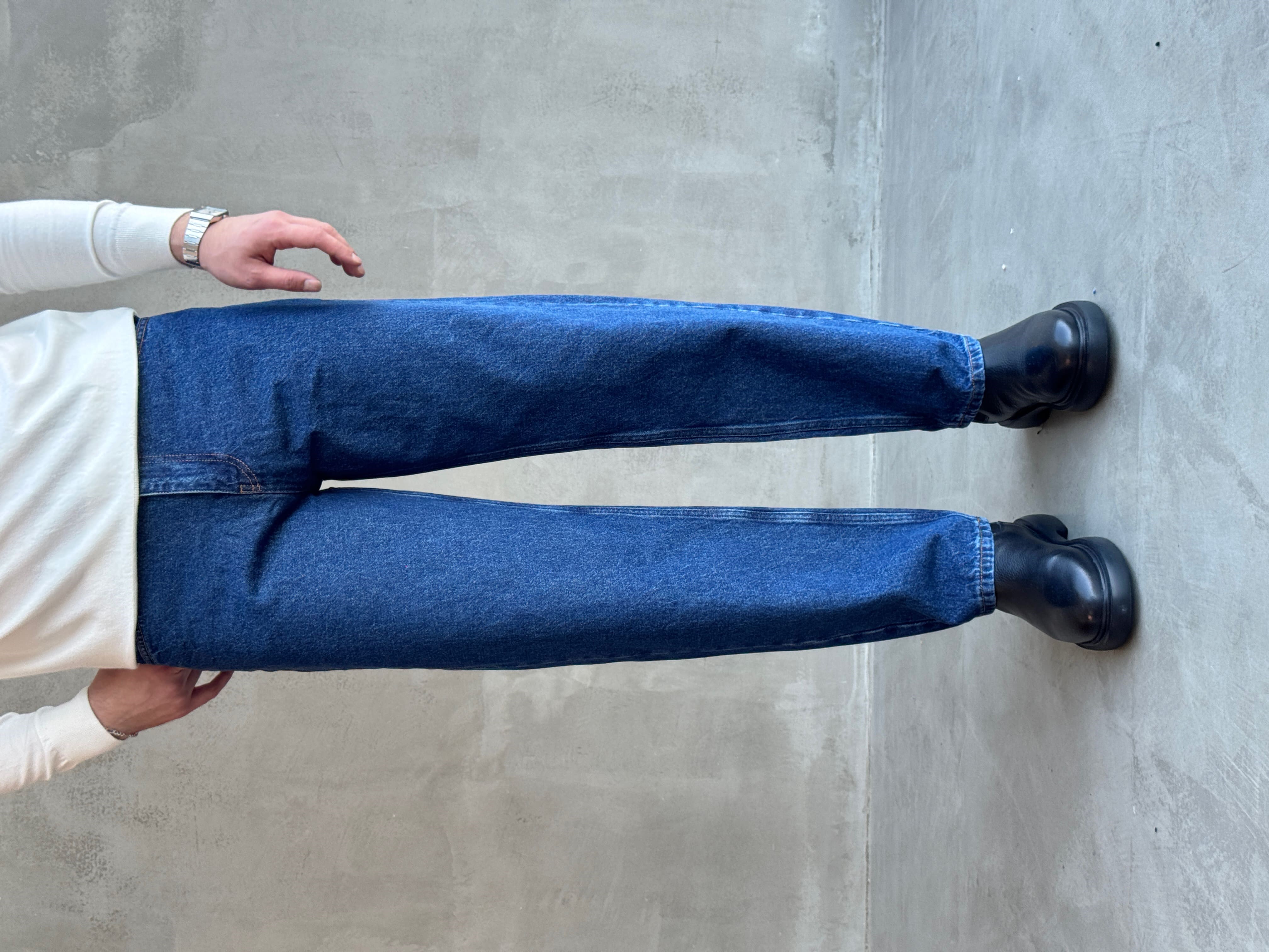Erkek Özel Premium Seri Günlük Model Baggy Kalıp Jean-Mavi(E1870)Ketench