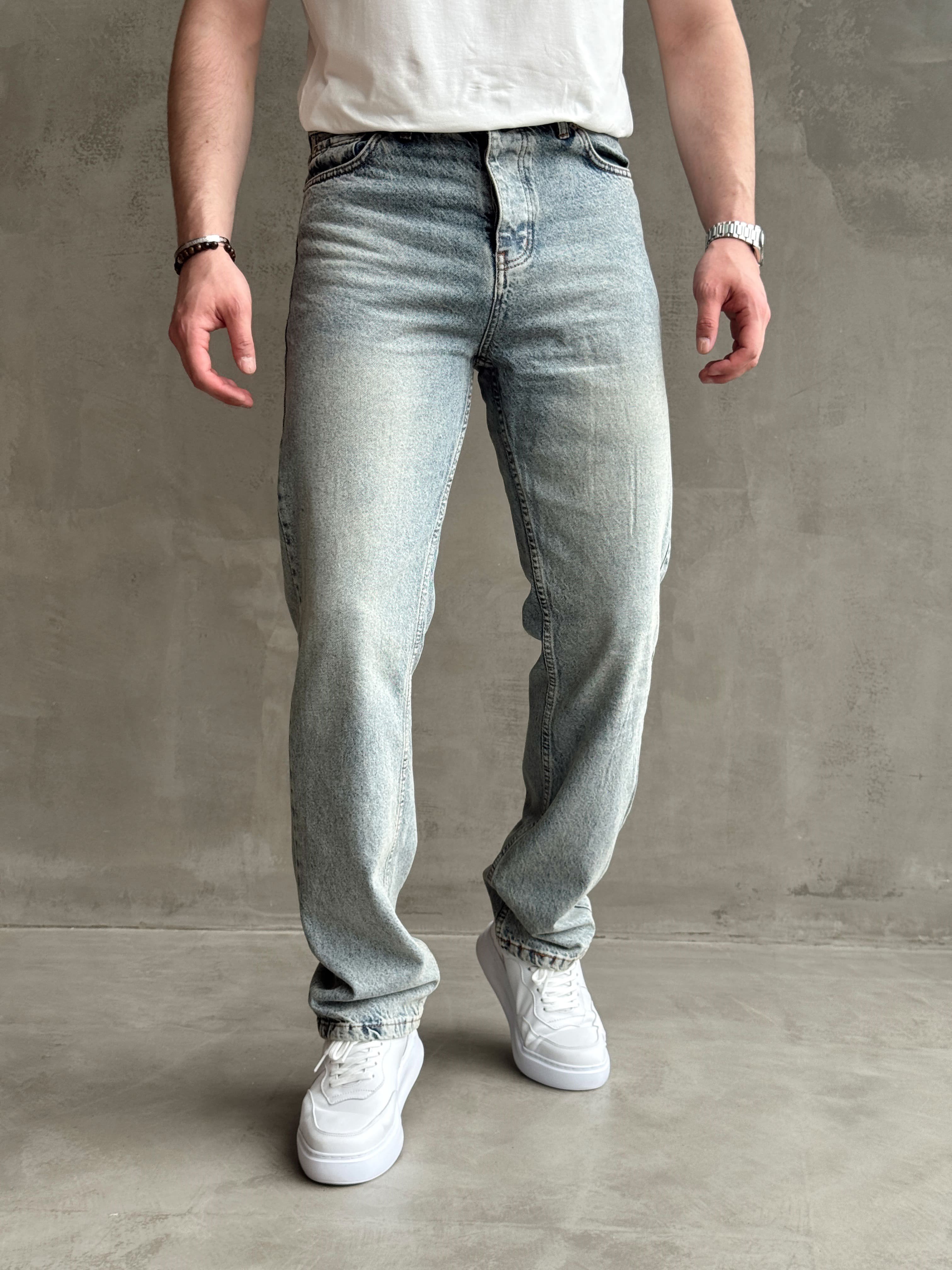 Erkek Premium Kalite Likralı Baggy Kalıp Denim Jean-Retro(E1750) TD:753Ketench