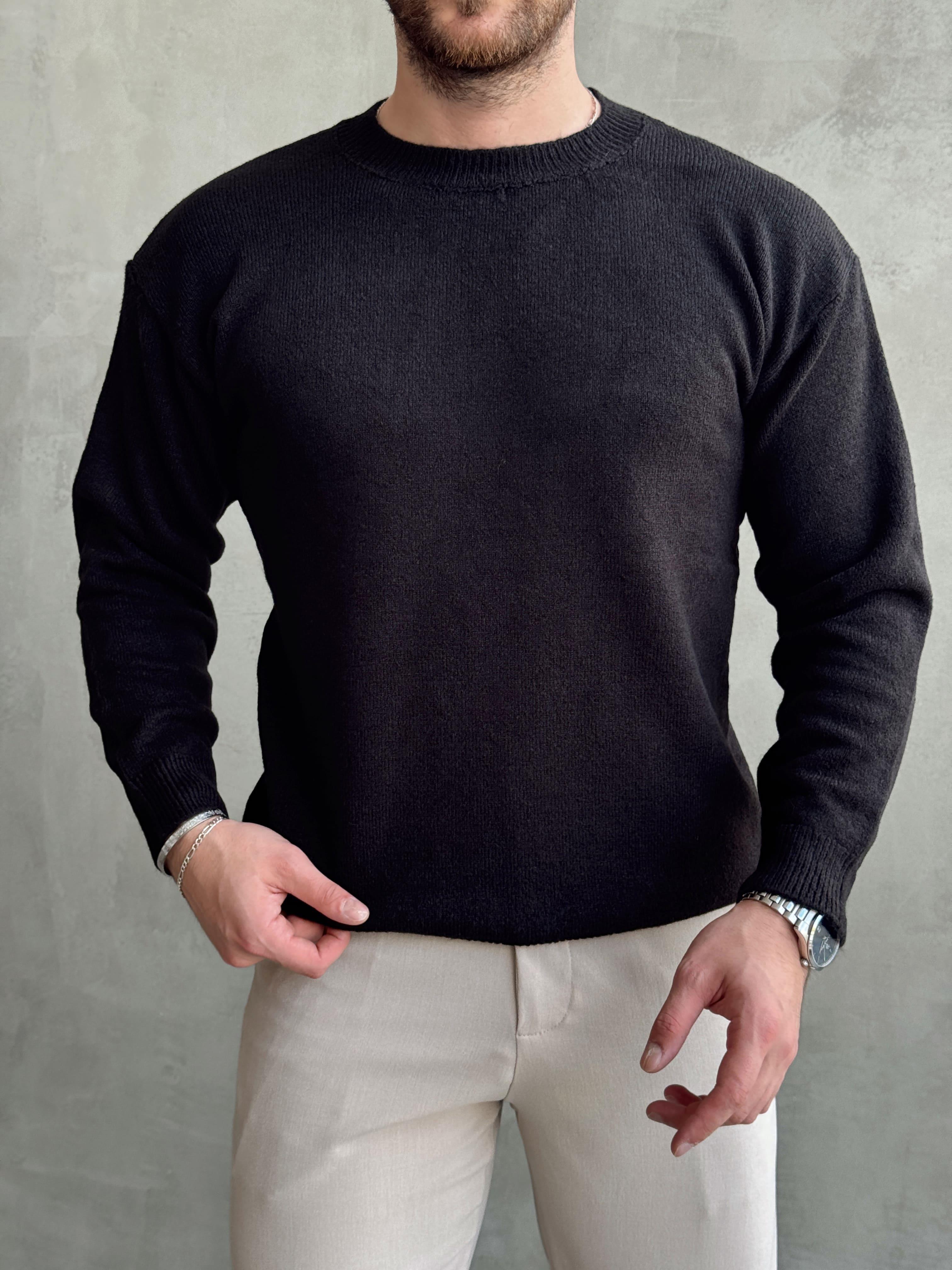 yun ページ Erkek Premium Kalite Oversize Kalıp Bisiklet Yaka %50 Yün