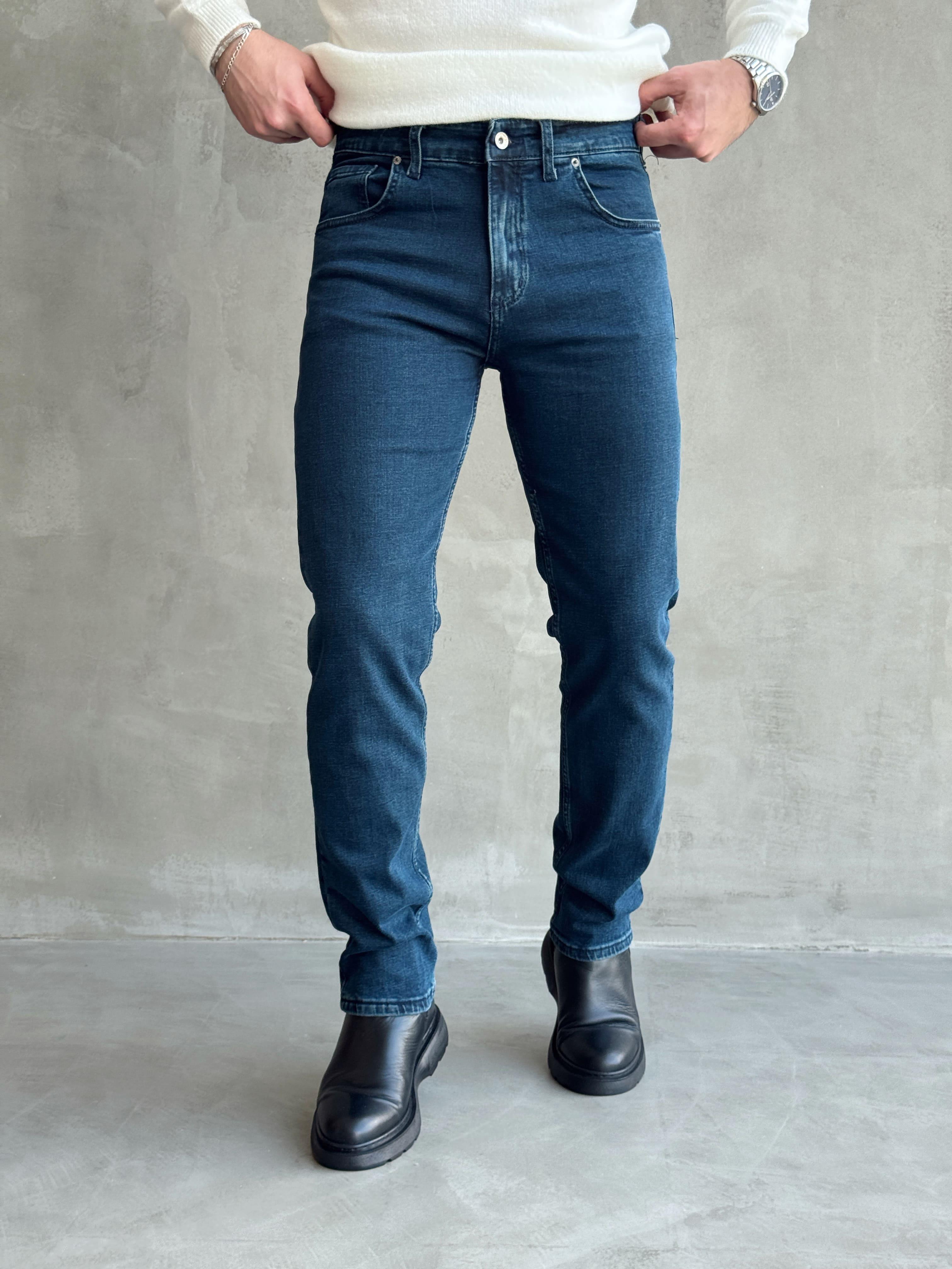 Erkek Premium Kalite Regular Kalıp Kot Pantolon Jeans-Denim Blue(E1247) TD:721Ketench