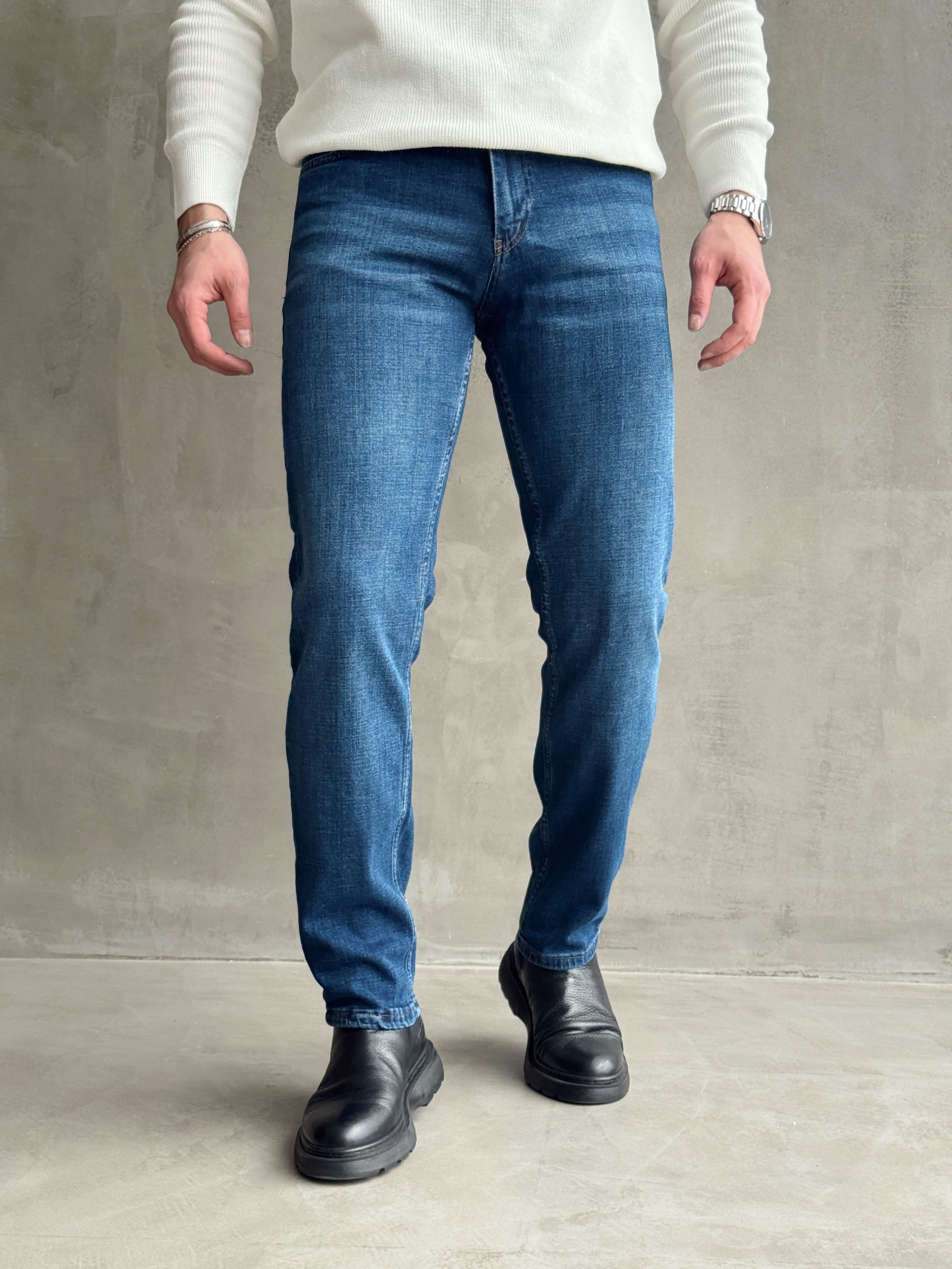 Erkek Premium Kalite Regular Kalıp Kot Pantolon Jeans-Dark Blue(E1247) TD:912-1Ketench