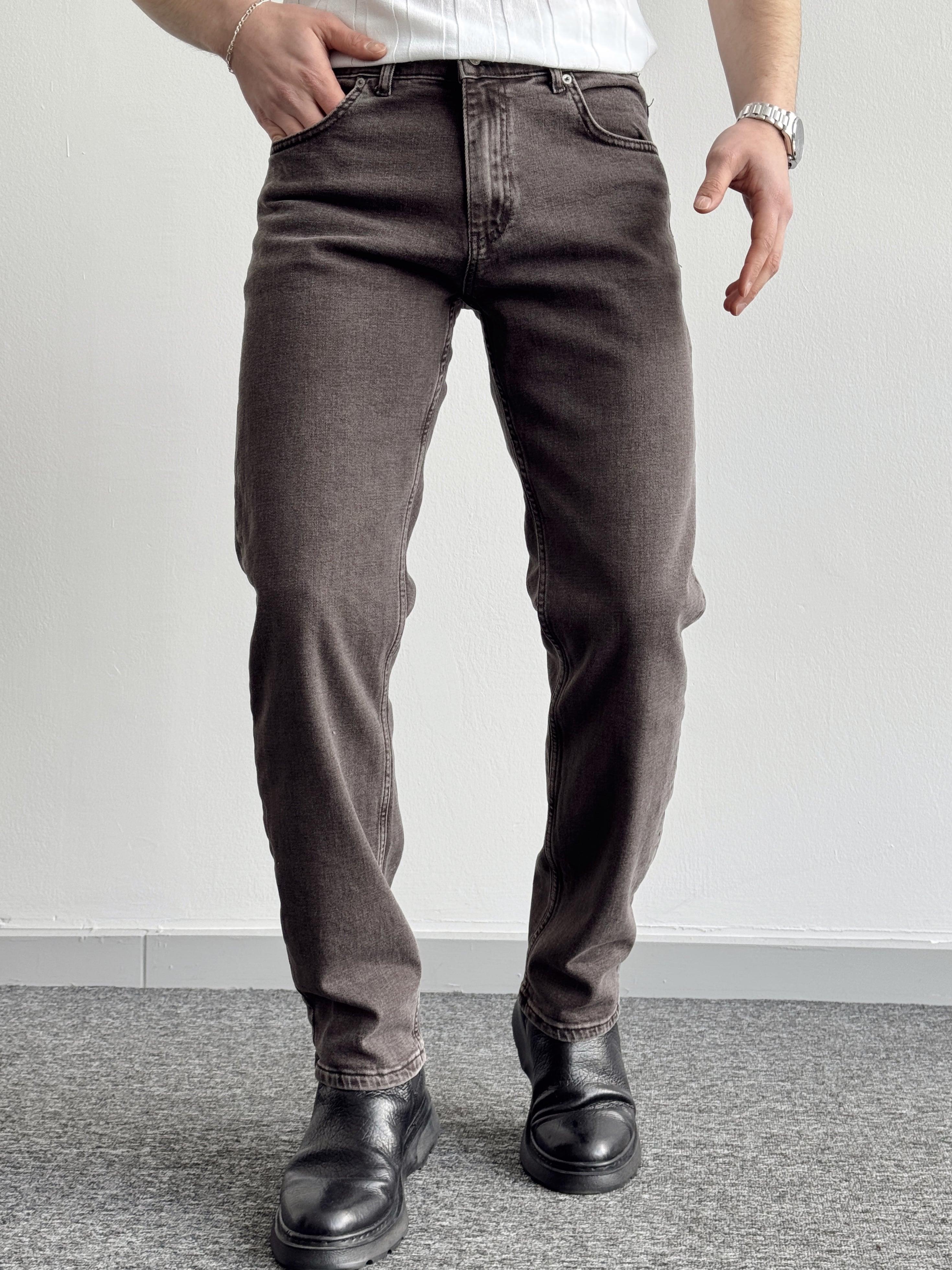 Erkek Premium Kalite Regular Kalıp Kot Pantolon Jeans-Warm Charcoal(E1247)Ketench