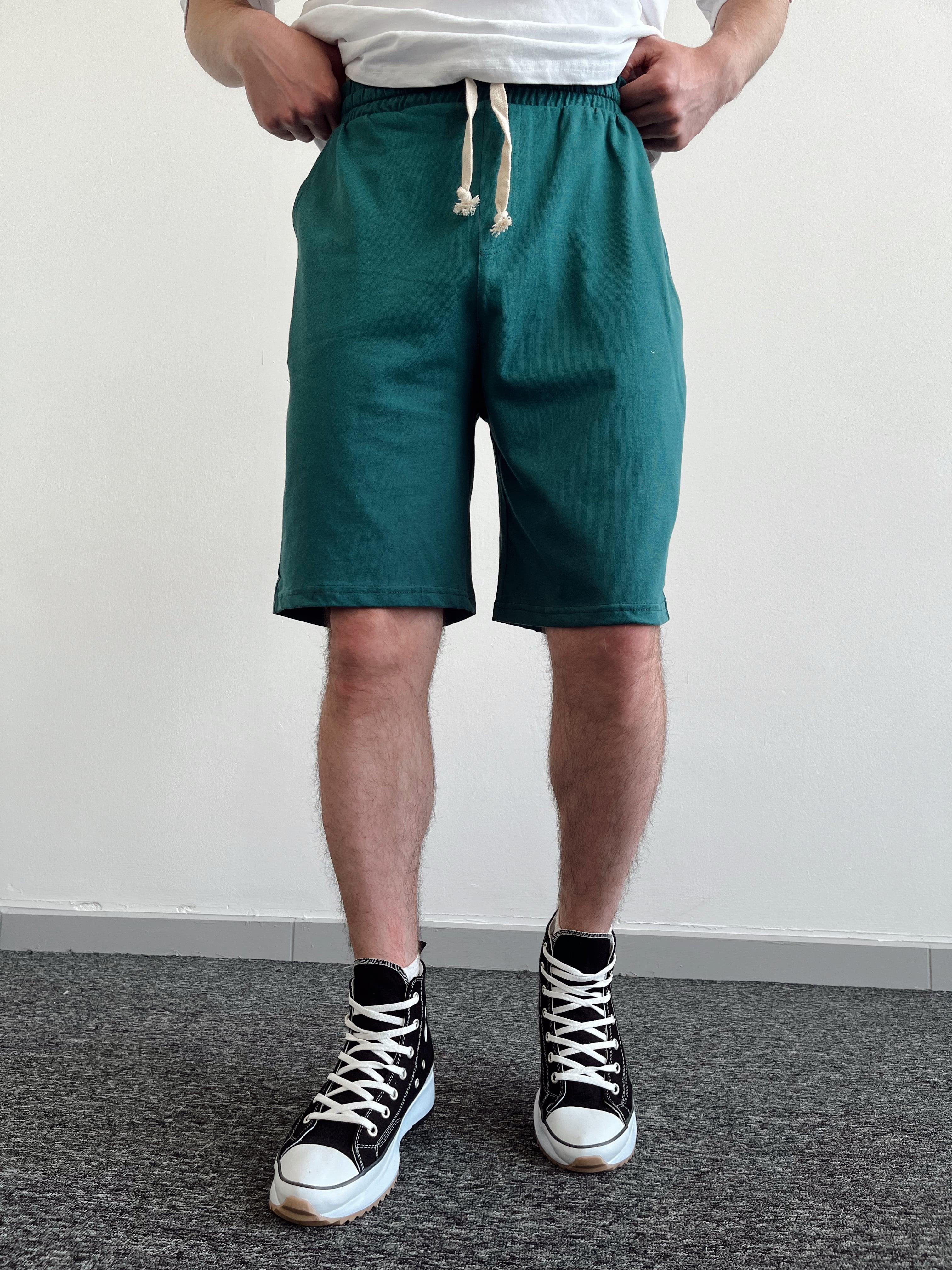 Erkek Regular Fit Örme Basic Şort-Nefti(E1048)Ketench