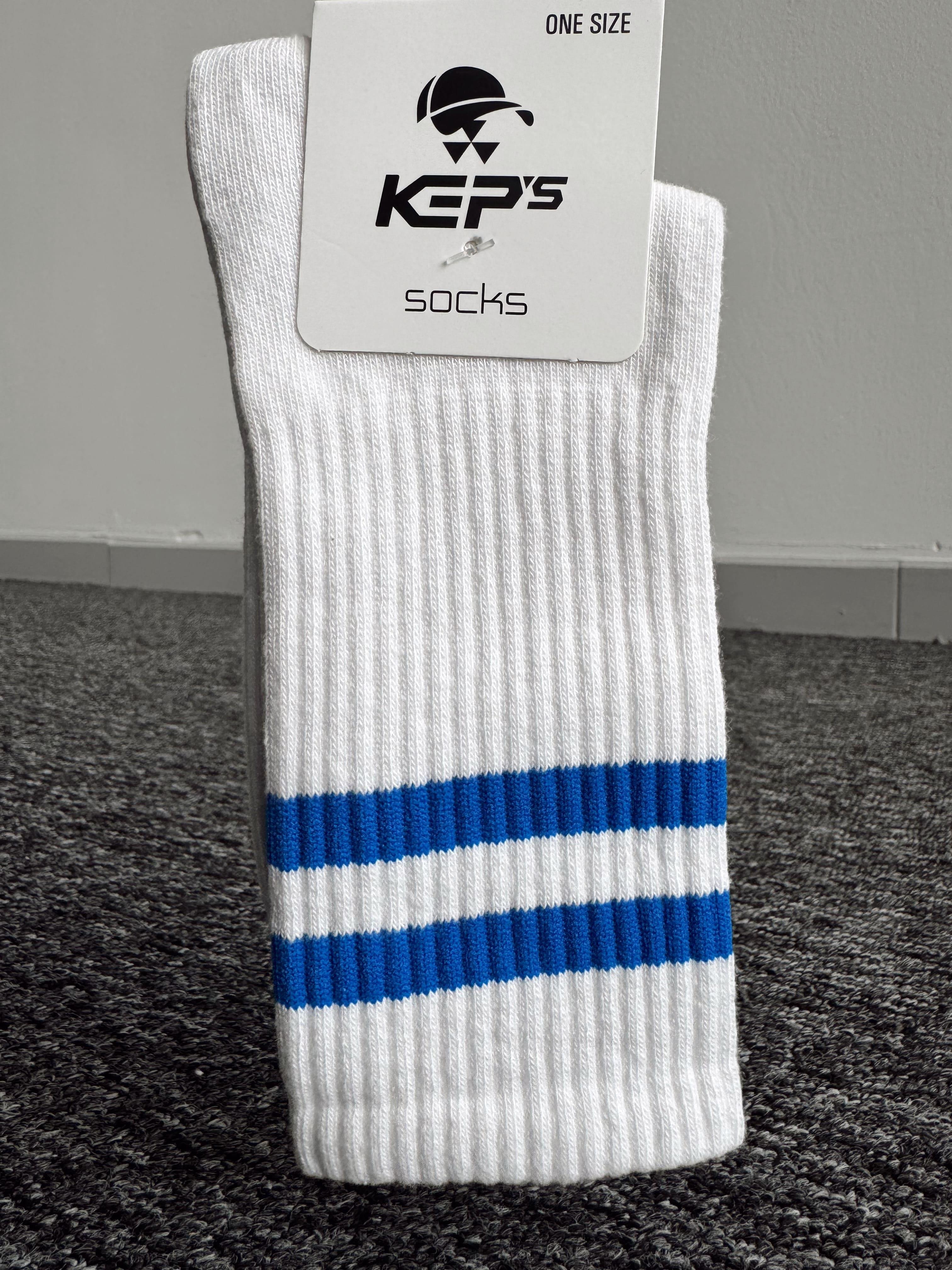 Erkek Tenis Model Çorap %80 Cotton %18 Polyamide %2 Elestane-Mavi Şerit(E1098)Ketench