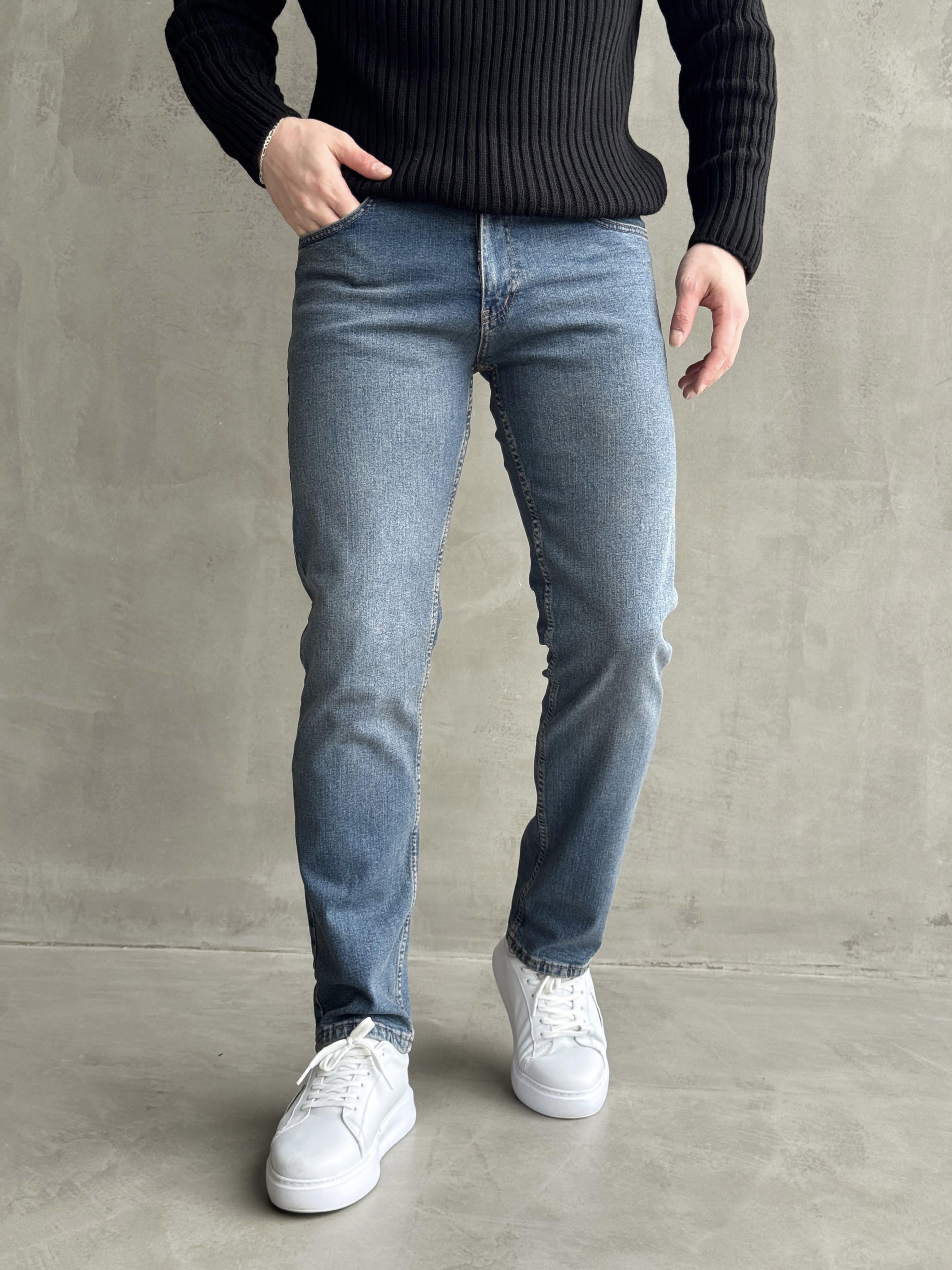 Erkek Yüksek Kalite Regular Kalıp Kot Pantolon Jeans-Retro(E1596) TD:672Ketench