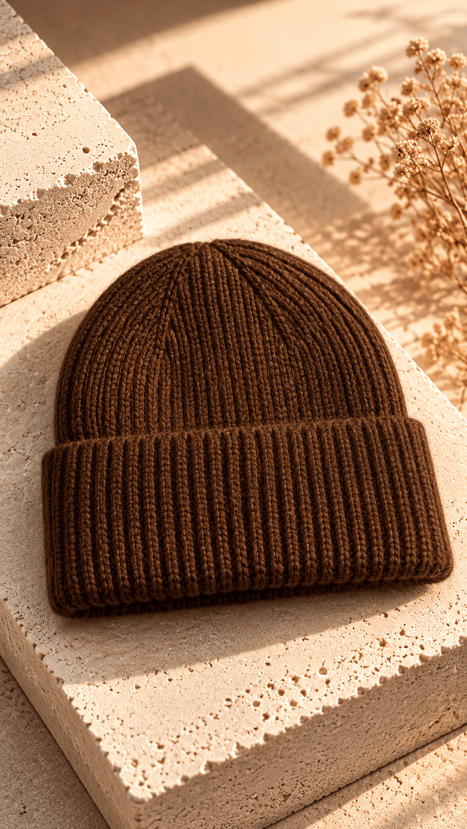 Unisex Premium Yün Triko Bere-Kahverengi(E1905)Ketench