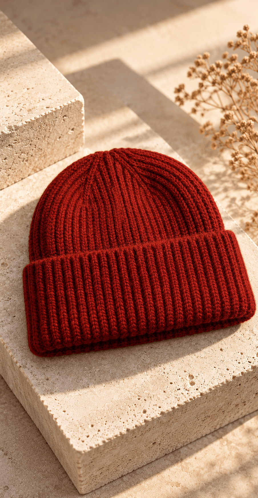 Unisex Premium Yün Triko Bere-Kiremit(E1905)Ketench