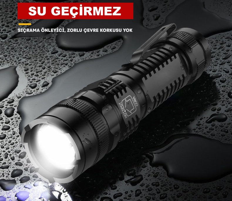Powermaster MX-811 200 Metre Menzilli USB Şarjlı El Feneri İçerik