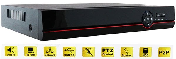 Ezcool EZ-6216AHD 16 Kanal 6 Ses 2 HDD 1080P Destekli Ahd Dvr Kayıt Cihazı