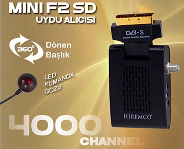 Hiremco F2 SD Mini Scart TKGS'li Uydu Alıcısı