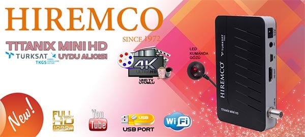 Hiremco TitanX Full HD TKGS'li Mini Uydu Alıcısı