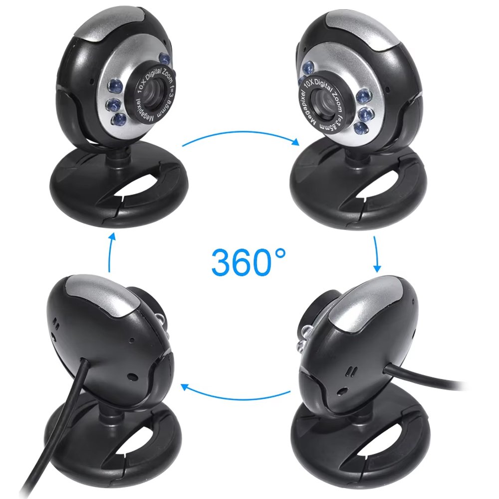 Powermaster 1.3 MP 10x Zoom Ledli Mikrofonlu Pc Webcam PM-3962