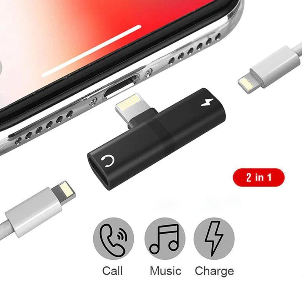 POWERMASTER iPhone Lightning Şarj Kulaklık Çevirici Adaptör Jack 