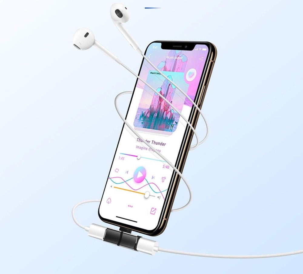 POWERMASTER iPhone Lightning Şarj Kulaklık Çevirici Adaptör Jack 