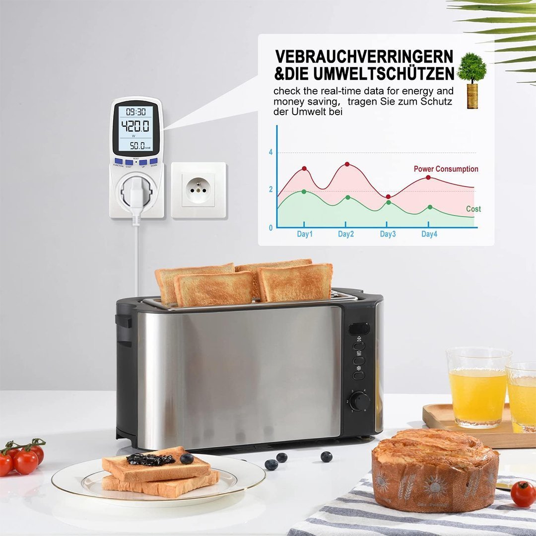 Powermaster PM-001 Dijital Wattmetre Elektrik Ölçüm Cihazı (230V-3680W / Maks:16A)