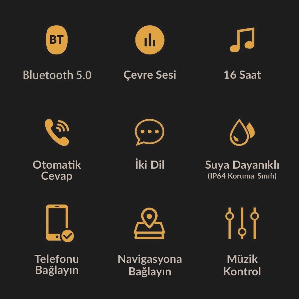 Powermaster PM-14283 Bluetooth'lu Şarjlı Kask İçi Motosiklet Hoparlör ve Mikrofon Seti