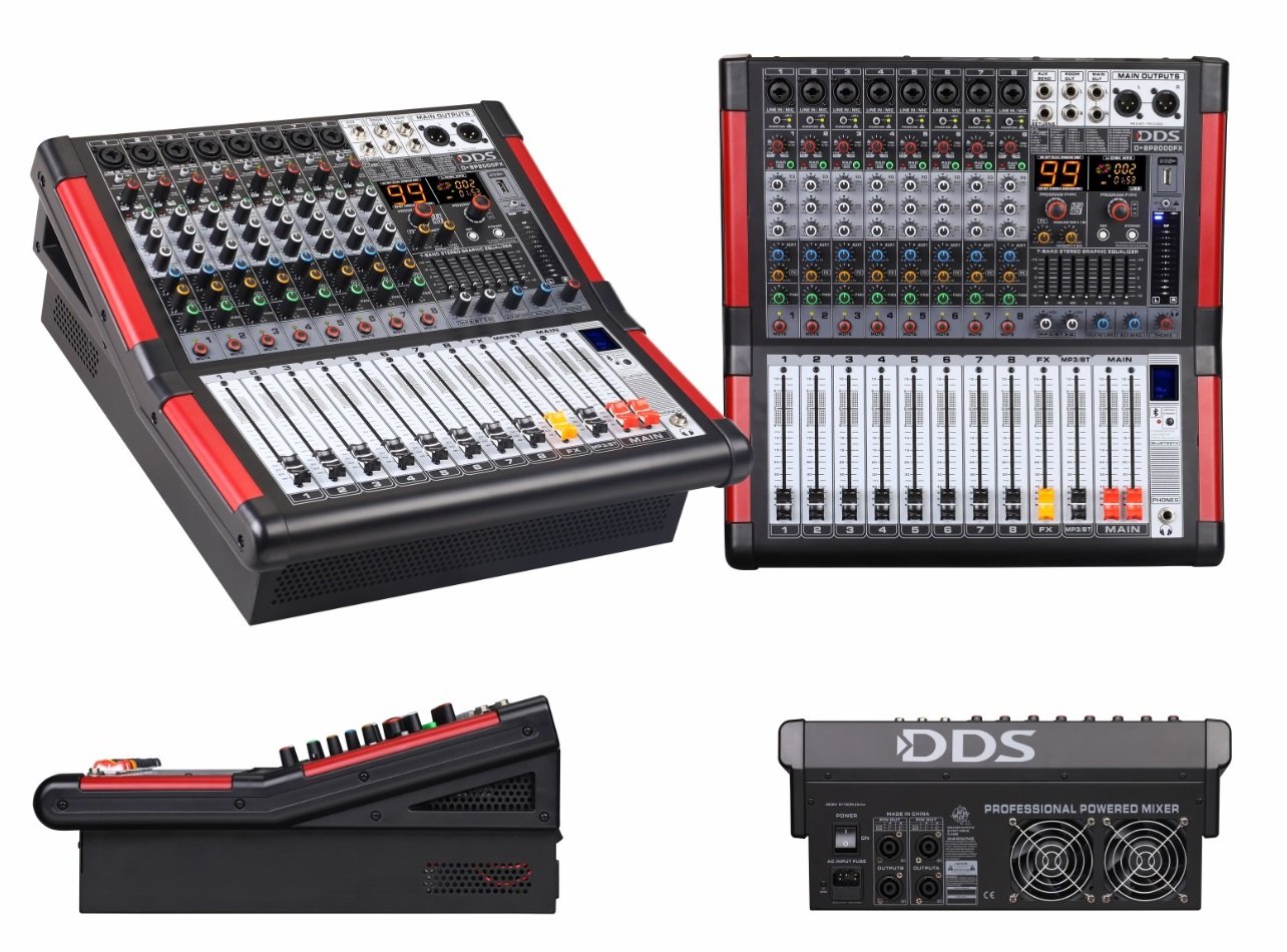 DDS D-8P2000 FX USB-SD-Bluetooth Destekli 2x1000 Watt 8 Kanal Power Mixer İçerik