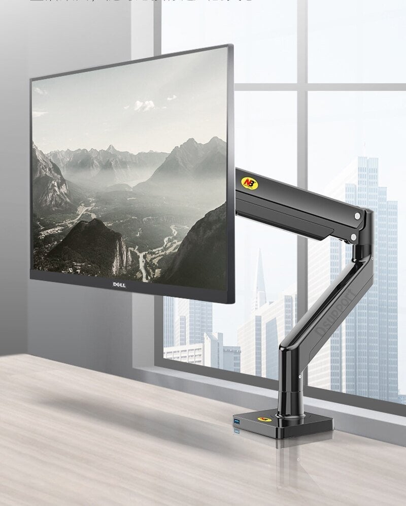 Powermaster 22-40 Amortisörlü USB Girişli Stand Tek Kol Lcd / Led Monitör Tutucu Stand Askı Aparatı G40