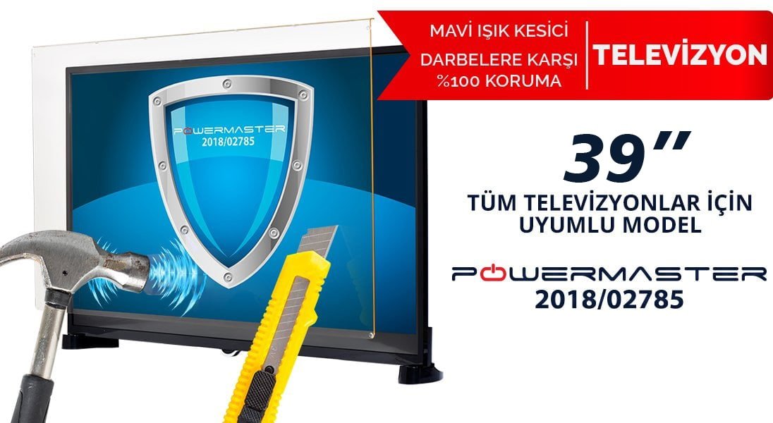 39" inc mavi ışık kesicili tv ekran koruyucu