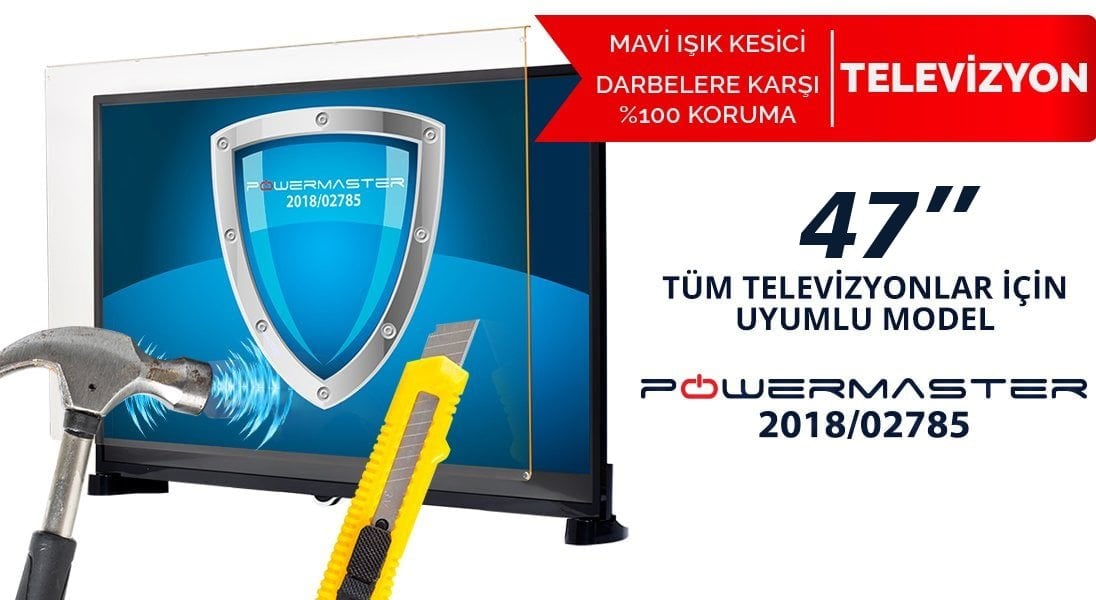 47" inc mavi ışık kesicili tv ekran koruyucu