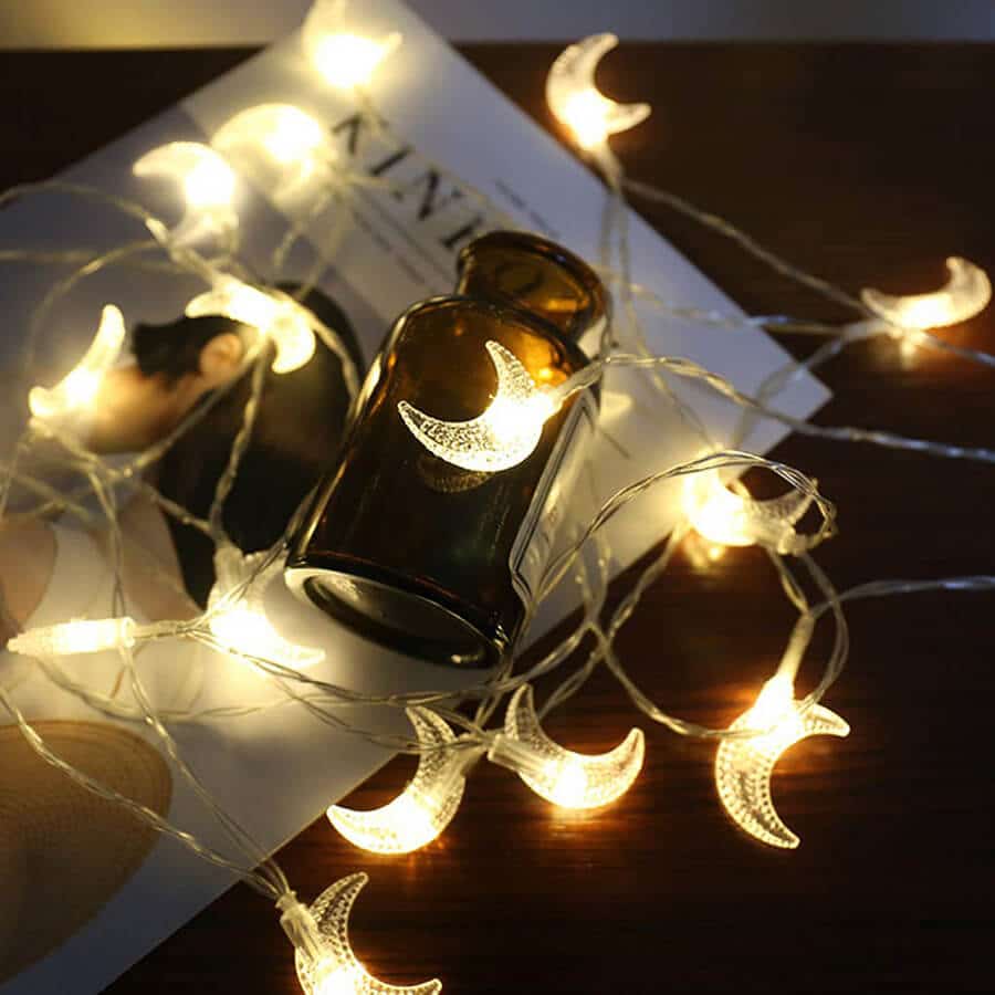 Ledon LD-0014 Animasyonlu 4.5 Metre Eklenebilir Günışığı Ay Şeklinde Yılbaşı Led Işık Görsel
