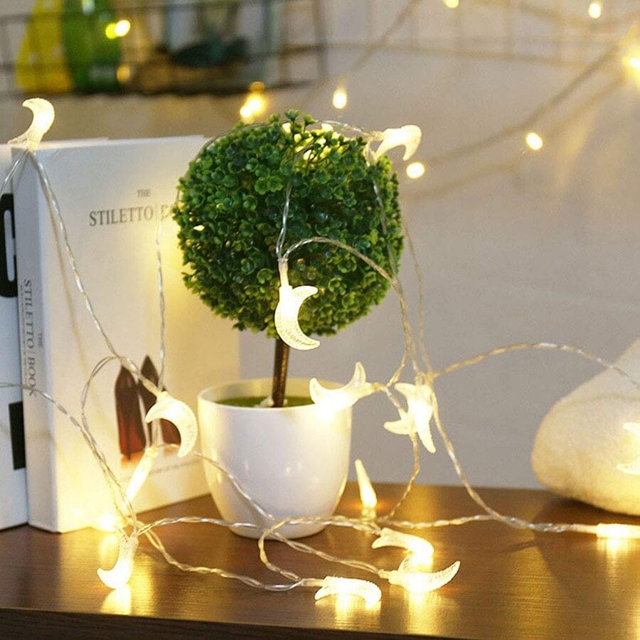 Ledon LD-0014 Animasyonlu 4.5 Metre Eklenebilir Günışığı Ay Şeklinde Yılbaşı Led Işık Görsel