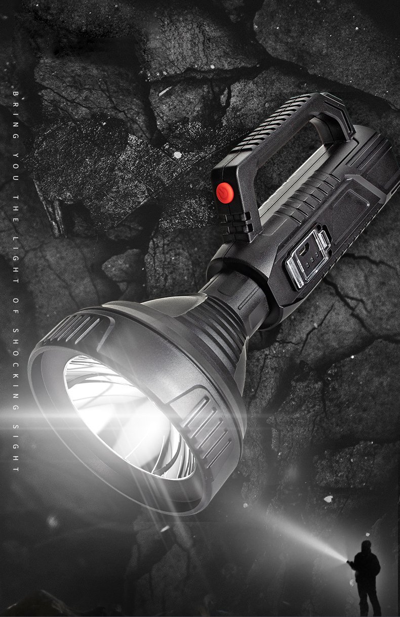 Powermaster HY-788 USB Şarjlı 3 Modlu El Feneri İçerik