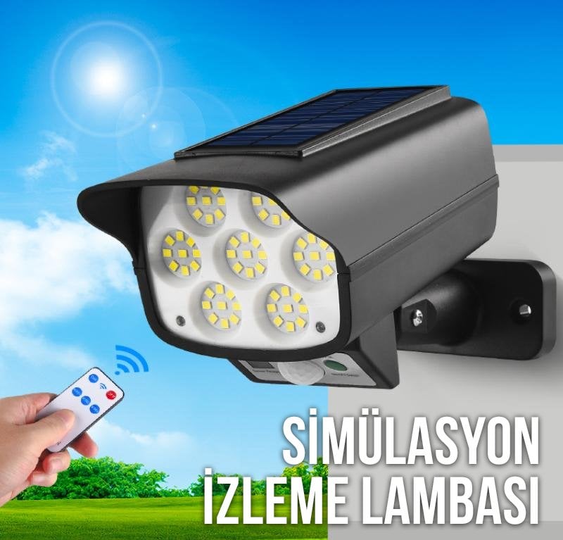 Powermaster SH-863A Kamera Görünümlü Hareket Sensörlü 63 Ledli Solar Lamba İçerik