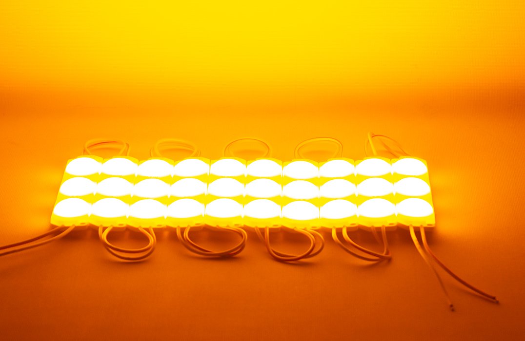 Powermaster 12 Volt 3 Watt Sarı 2835 93 X 21 Mm IP65 220 - 240 Lümen 180 Derece Modül Led