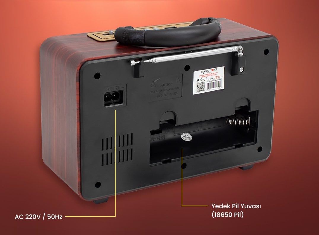 MAGICVOICE MV-110BT USB – SD – FM - Bluetooth Destekli Nostaljik Radyo