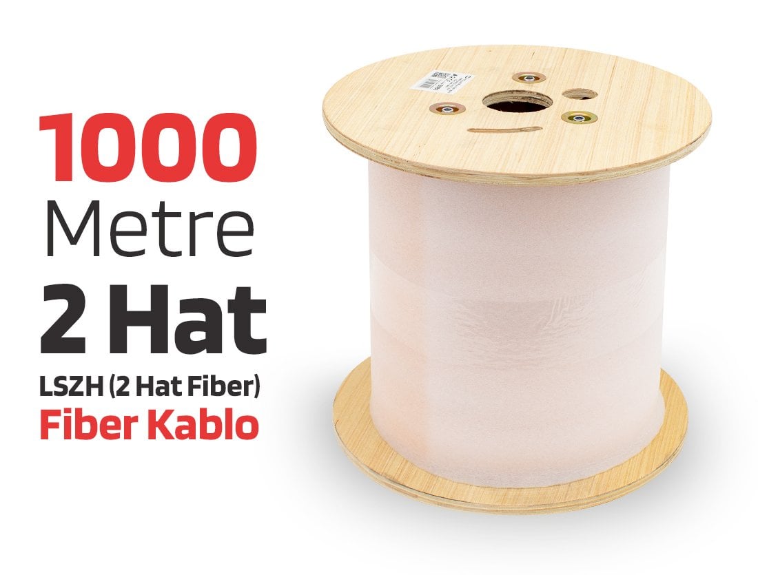 POWERMASTER 1000 Metre Fiber Kablo 2 Hat Lszh (2 Hat Fiber)
