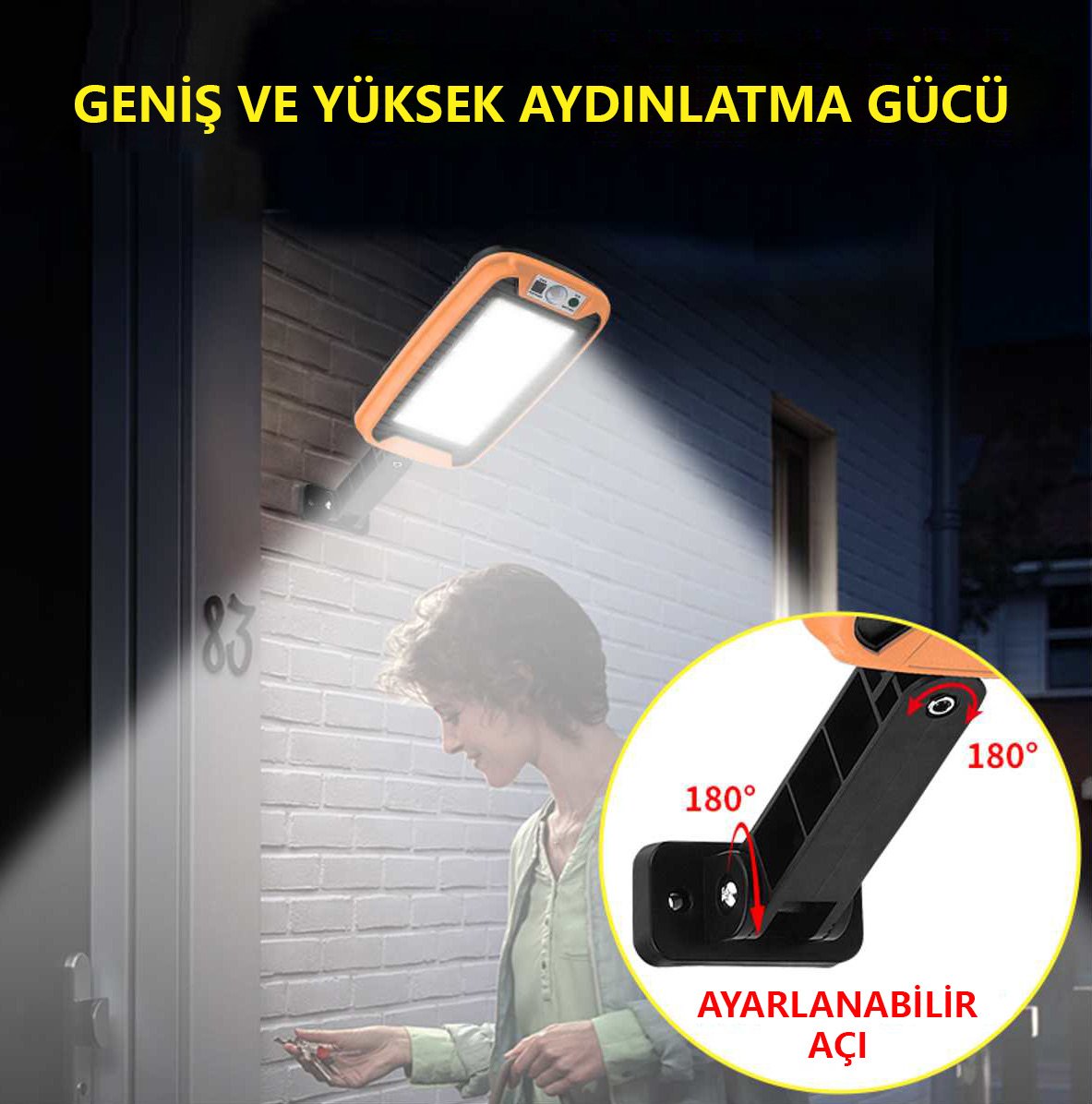 POWERMASTER ZB-150A Solar Sensörlü 150A Ledli Solar Lamba