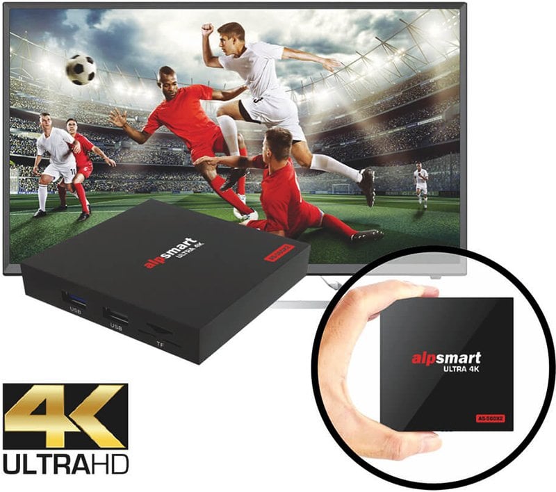 AlpSmart AS-560X2 4K 9.0 Android 4GB DDR3 Ram Dahili Wifi IP TV Box