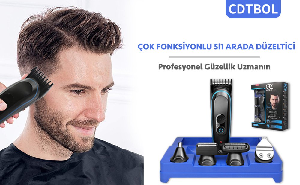 Biaoya Turbo Şarjlı Kablosuz 5in1 Traş Makinesi BAY-690