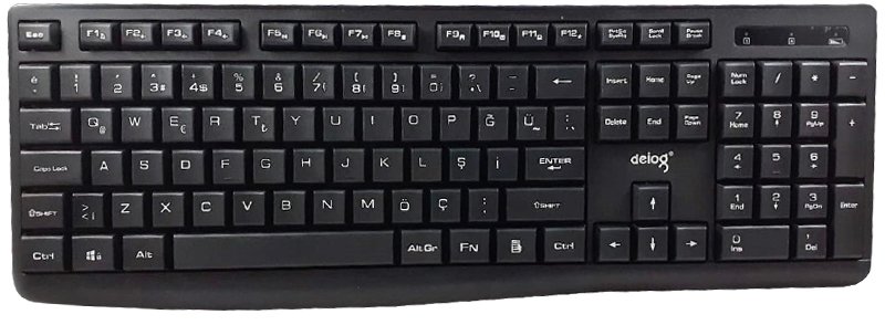 Deiog V-31 Kablosuz 2.4 Ghz Q Multimedia Klavye-Mouse Set