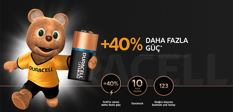 Duracell CR123A Ultra Lityum Pil