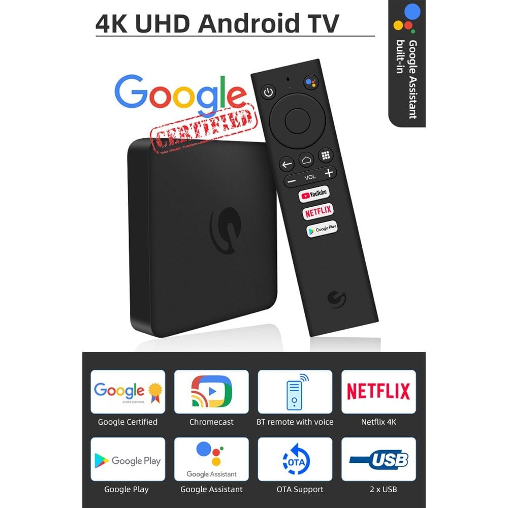 Ematic AGT419 Netflix - Google Sertifikalı Mini Android TV Box