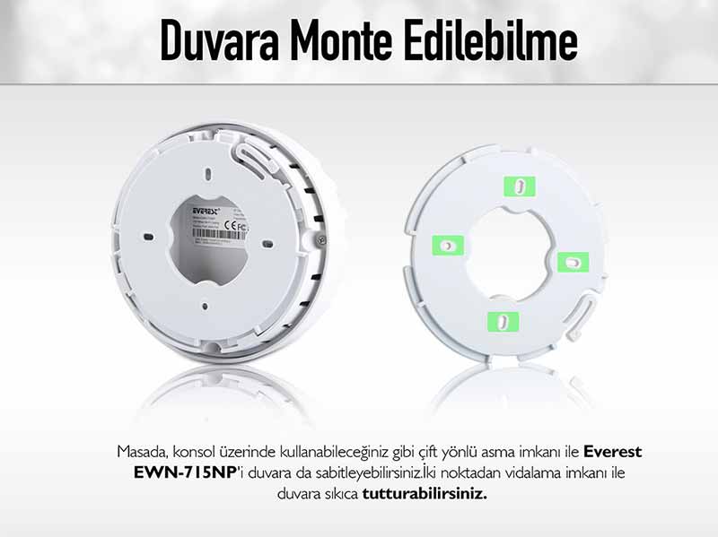 Everest EWN-715NP Kablosuz 150 Mbps Repeater - Client Uyumlu Yüksek Hızlı Acces Point 
