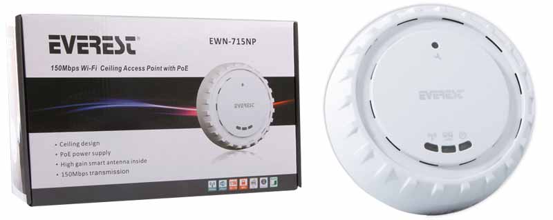 Everest EWN-715NP Kablosuz 150 Mbps Repeater - Client Uyumlu Yüksek Hızlı Acces Point